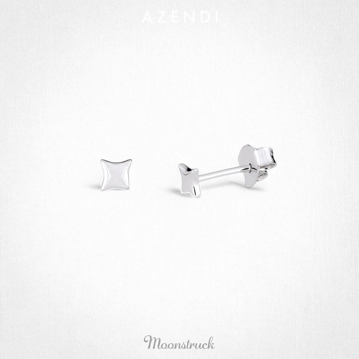 Polished Four-Point Star Stud Earrings