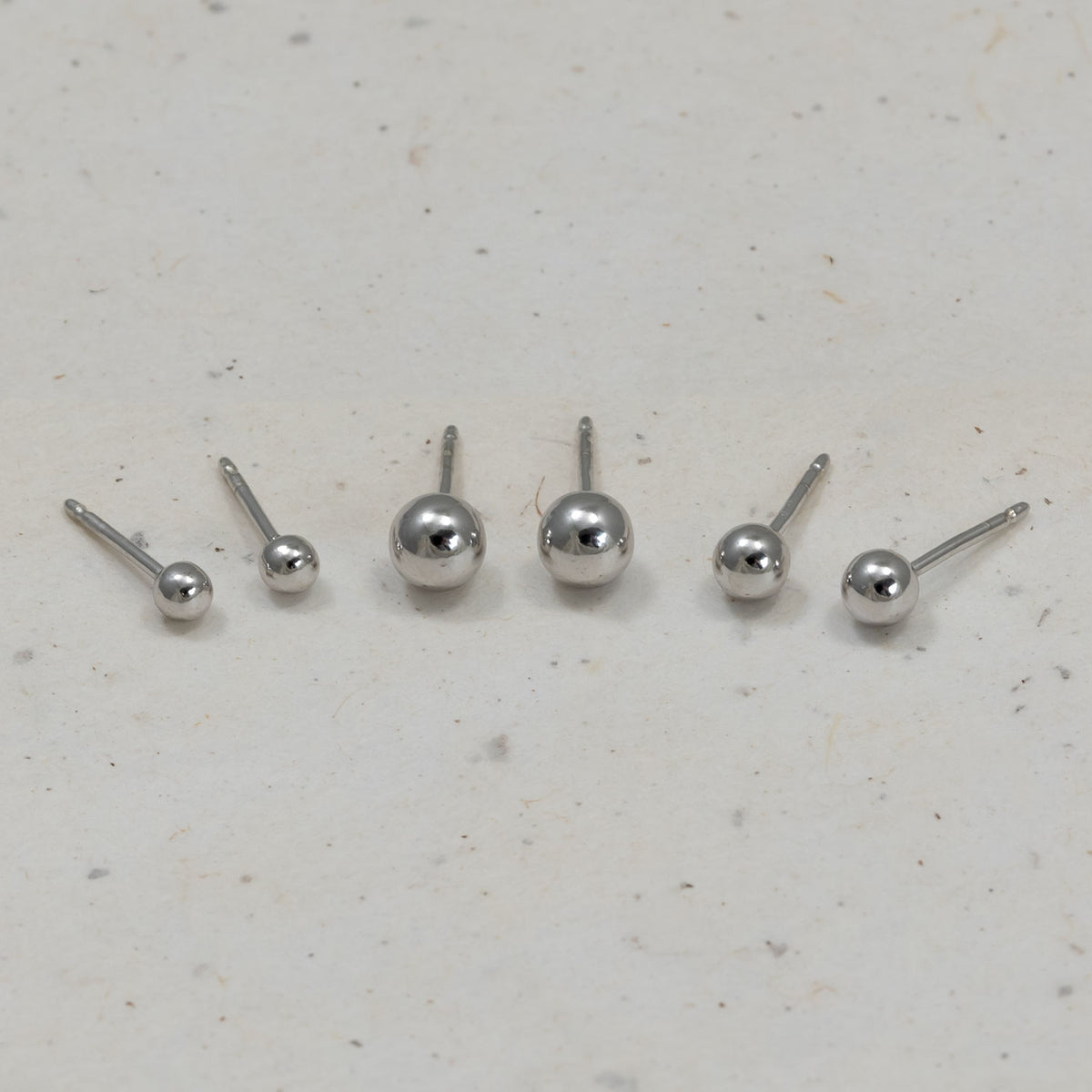 Sterling Silver Ball Sphere Stud