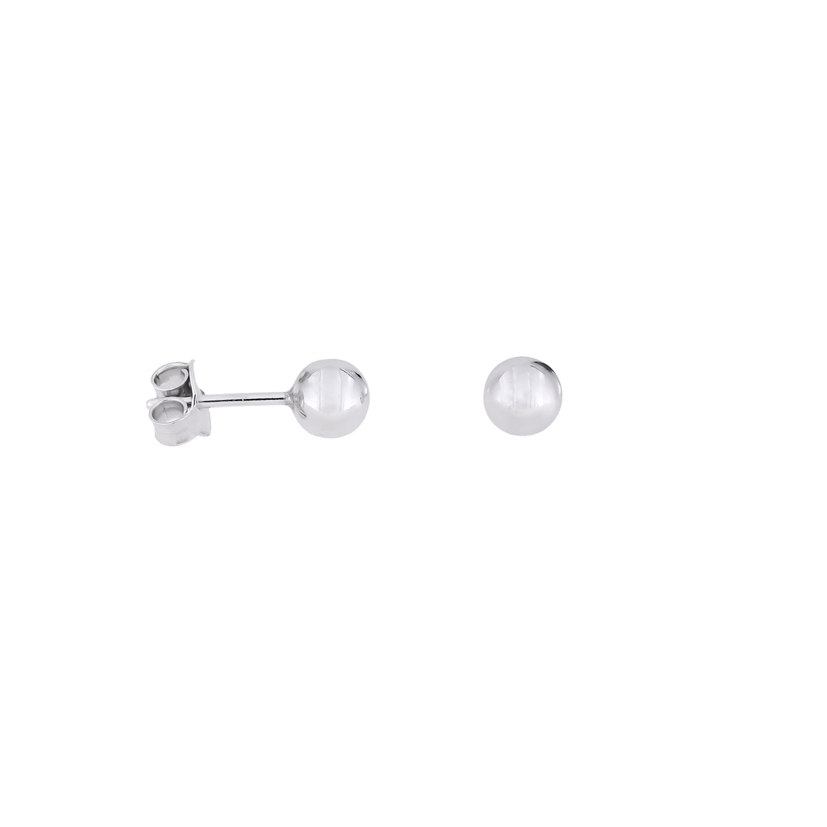 Sterling Silver Ball Sphere Stud