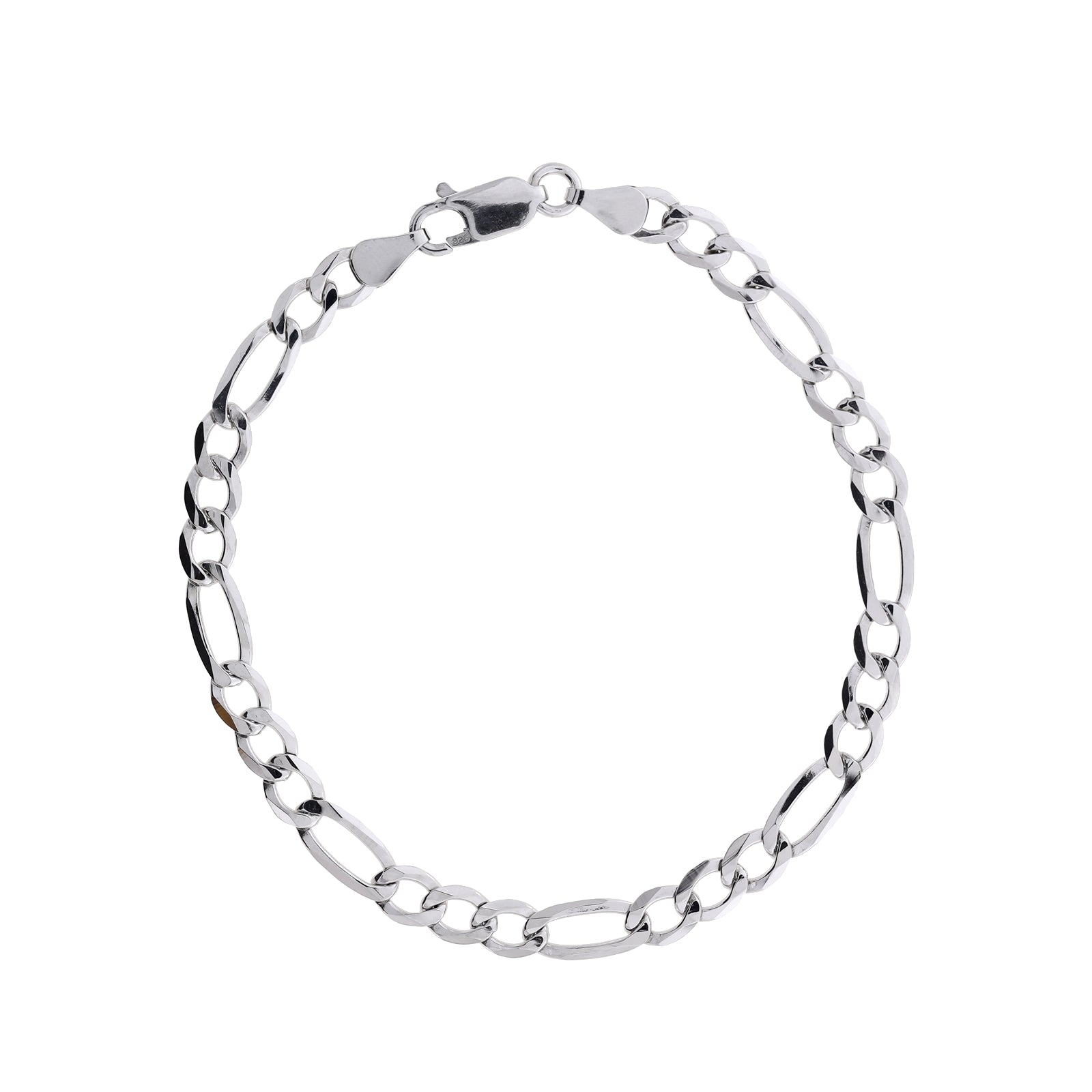 Men's Sterling Silver Figaro Link Wrist Chain