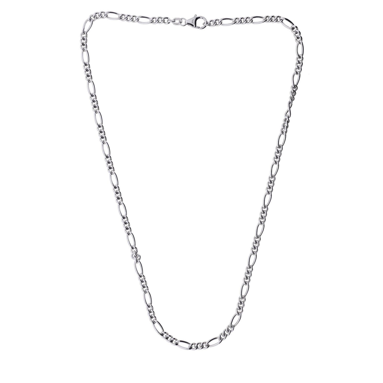 Silver Figaro Links Necklace