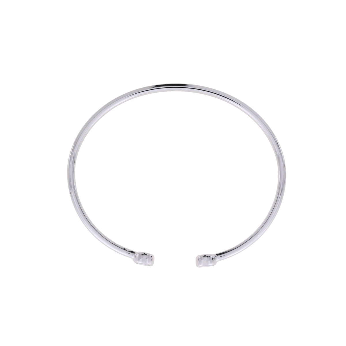 Silver & Cubic Zirconia Flexi Cuff Bangle