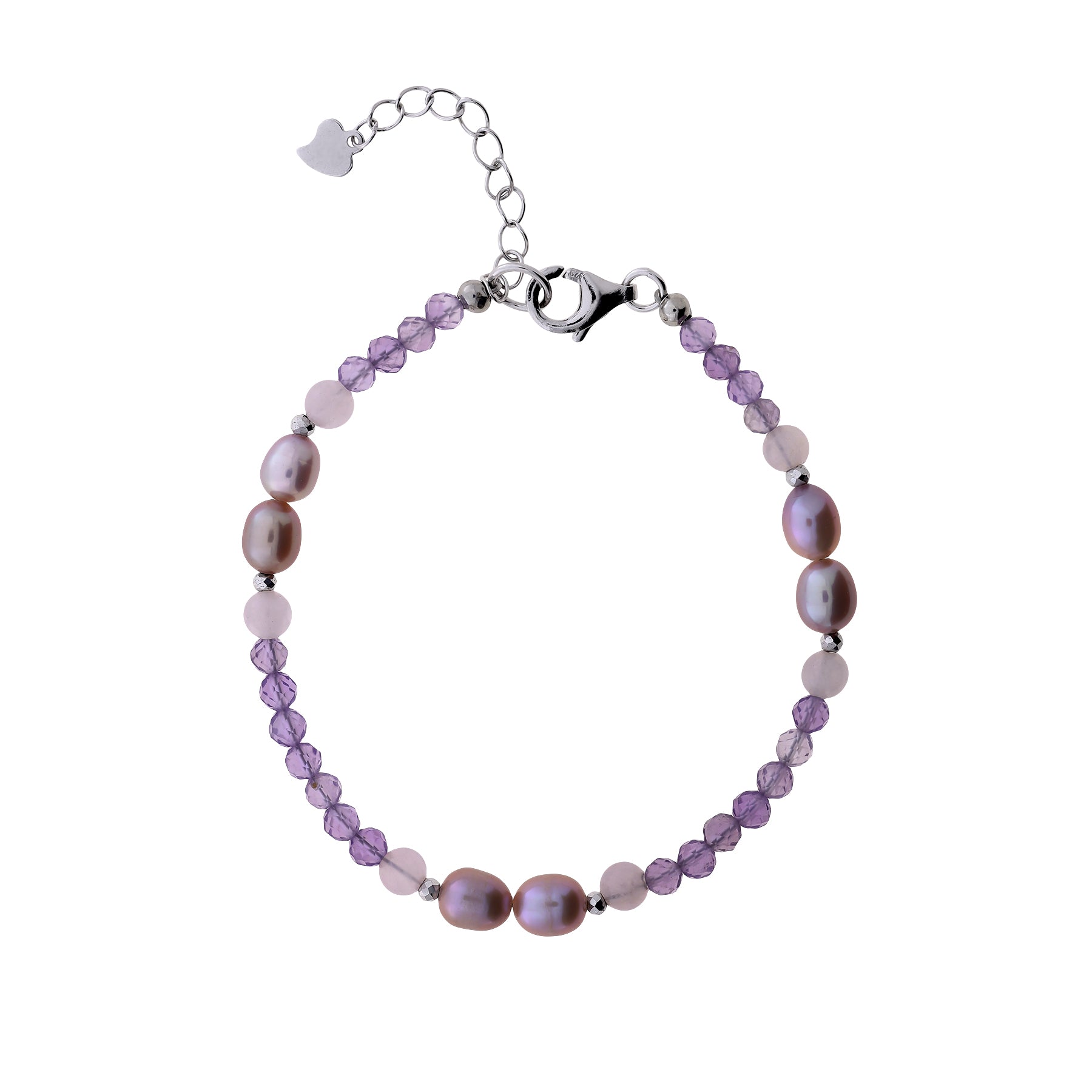 Amethyst and Freshwater Pearl Bracelet