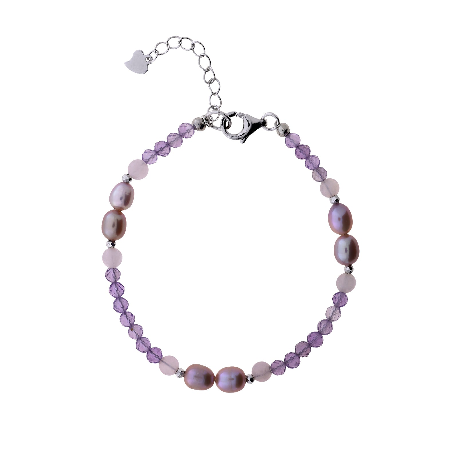 Amethyst and Freshwater Pearl Bracelet