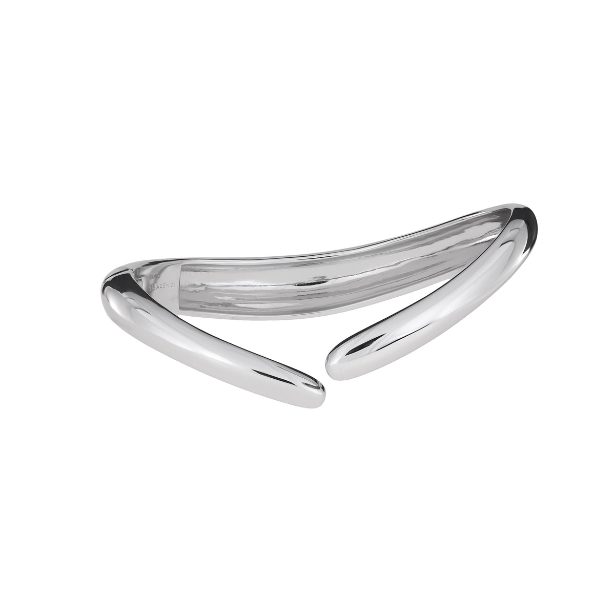 Silver Wave Hinged Bangle