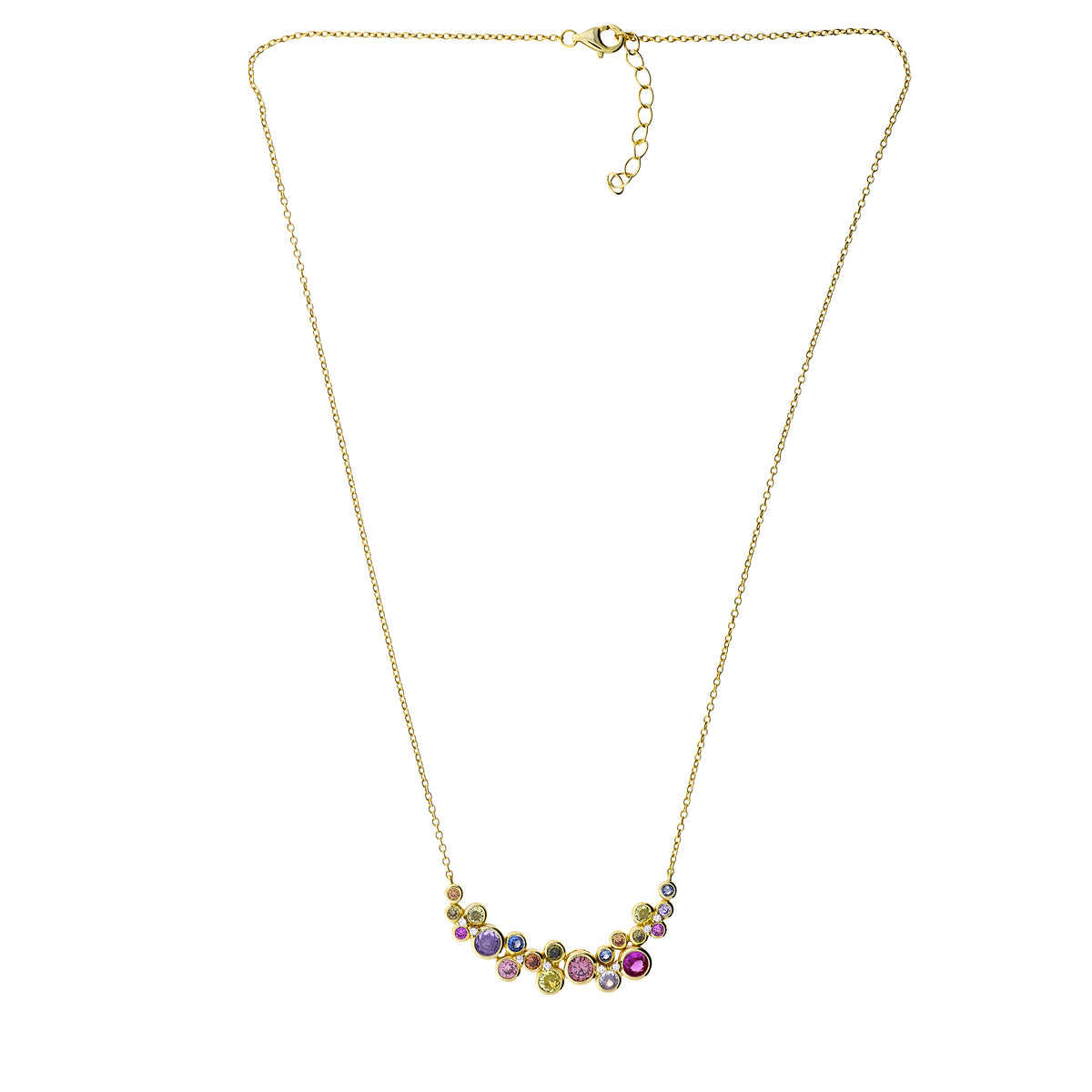 Gold Vermeil Colourful Bubbles Necklet