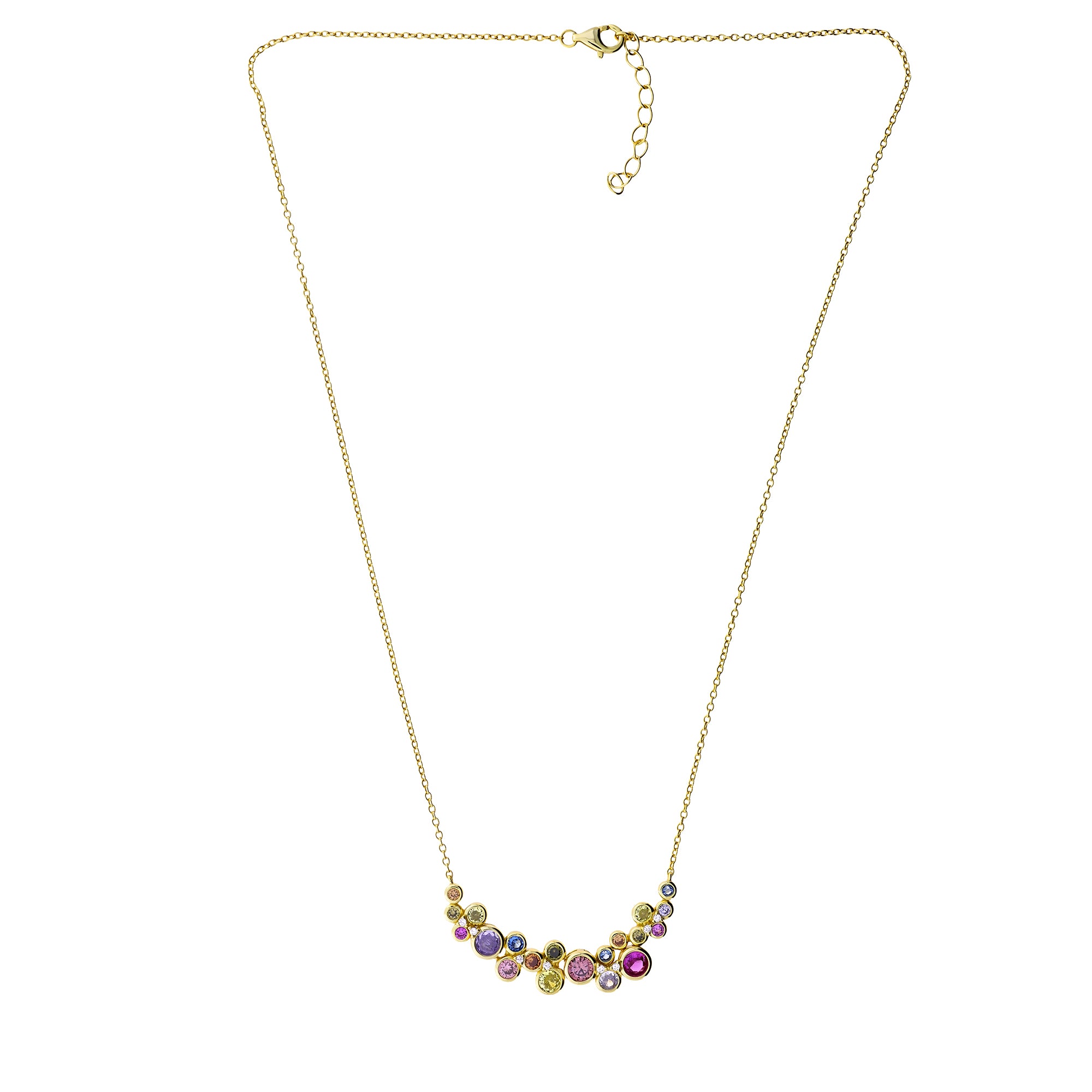 Gold Vermeil Colourful Bubbles Necklet