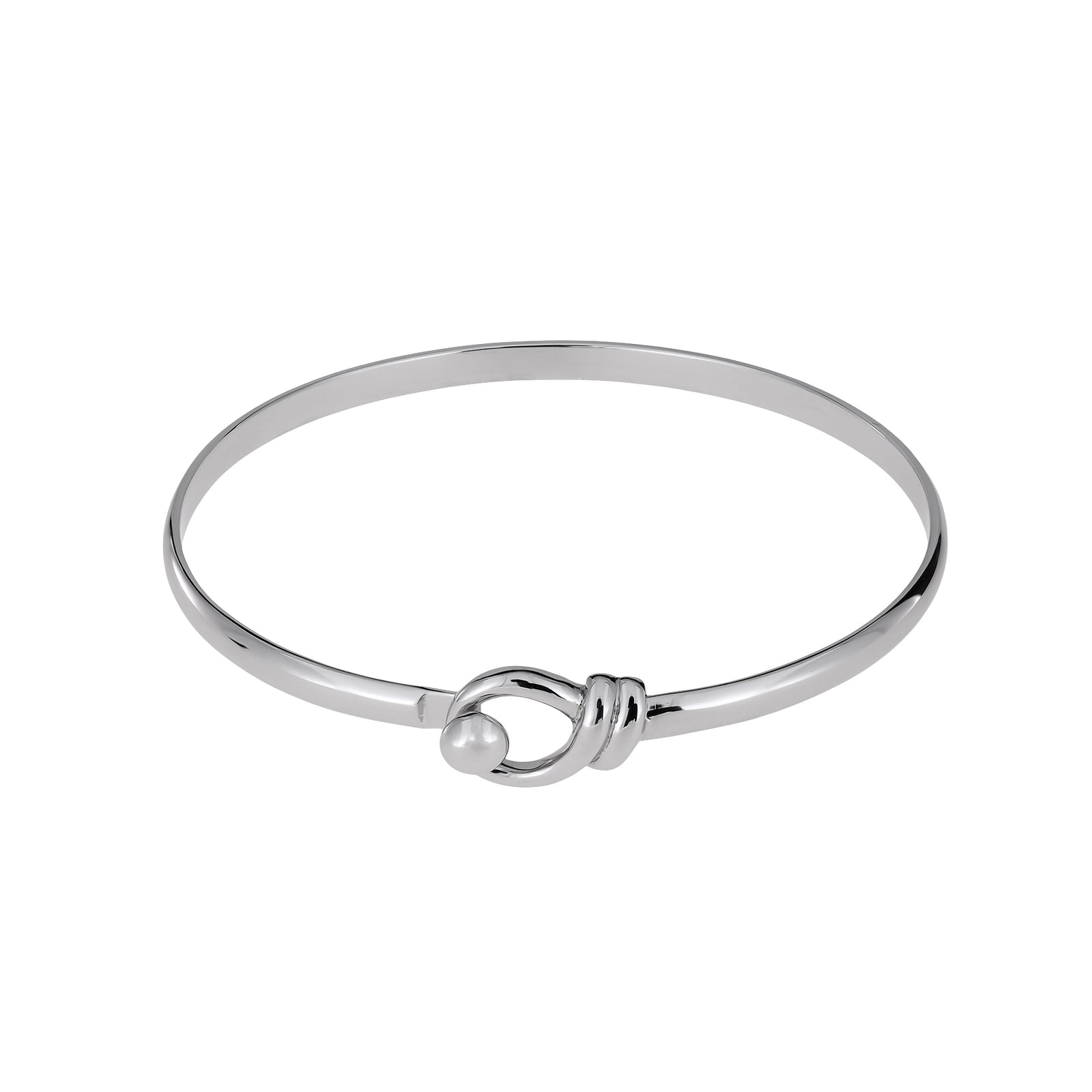 Sterling Silver Looping Hook Bangle