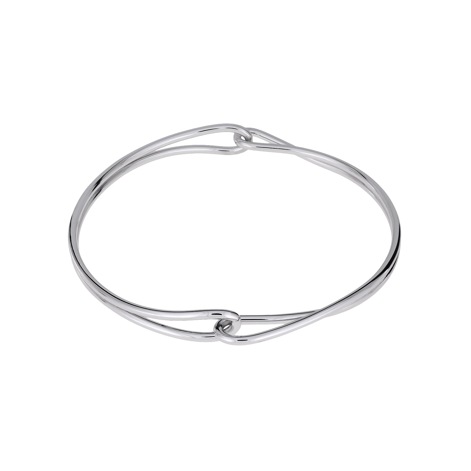 Sterling Silver Looping Circle Bangle