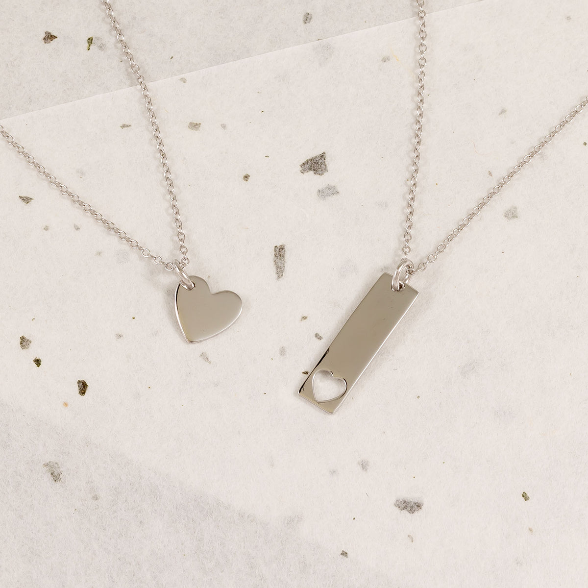 Sterling Silver Heart Love Token Necklace