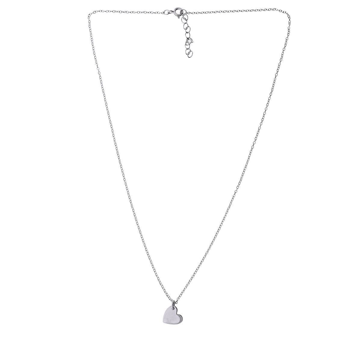 Sterling Silver Heart Love Token Necklace