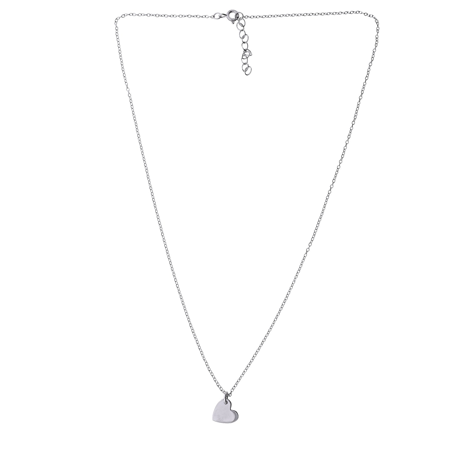 Sterling Silver Heart Love Token Necklace
