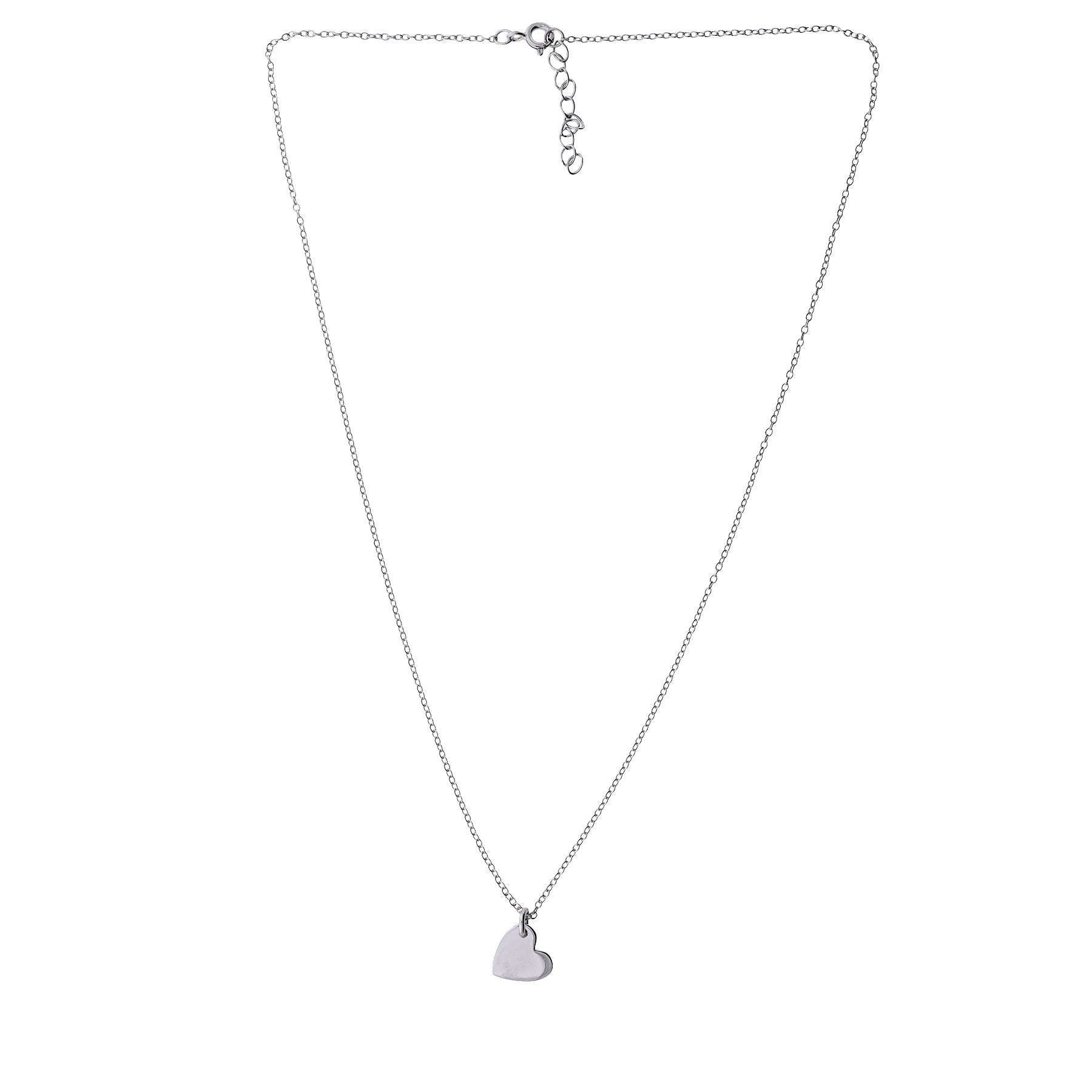 Sterling Silver Heart Love Token Necklace