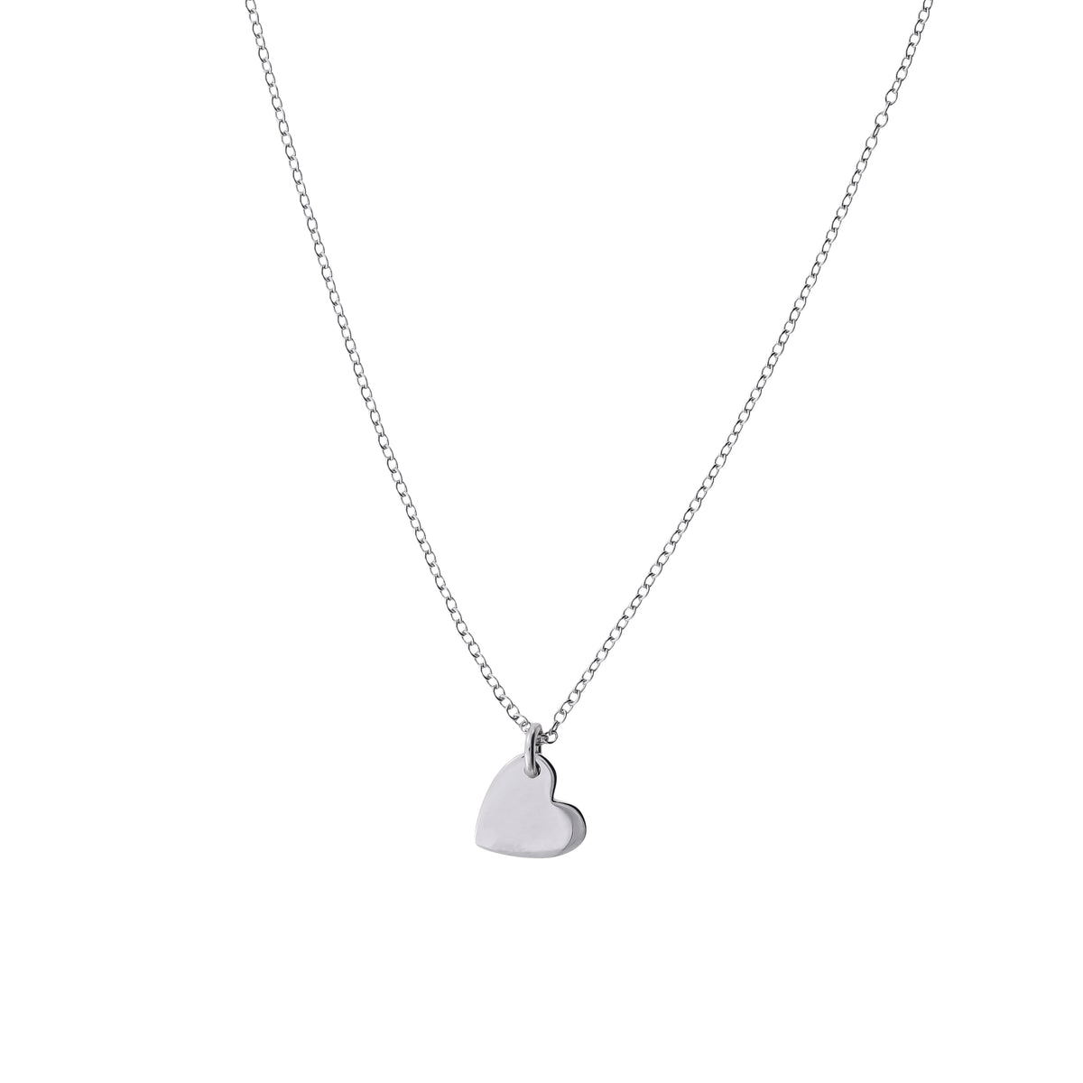 Sterling Silver Heart Love Token Necklace