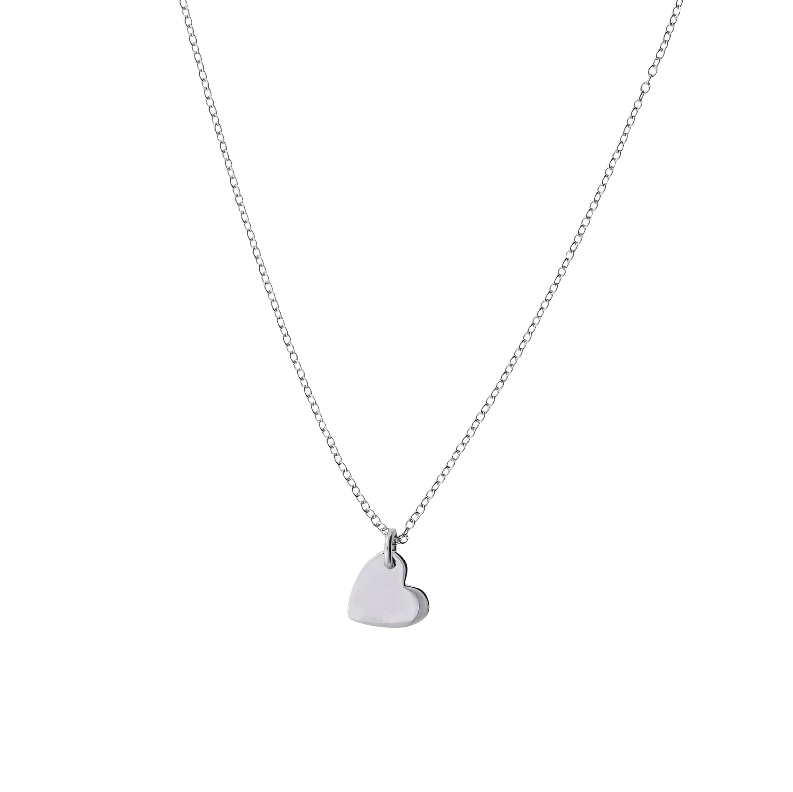 Sterling Silver Heart Love Token Necklace