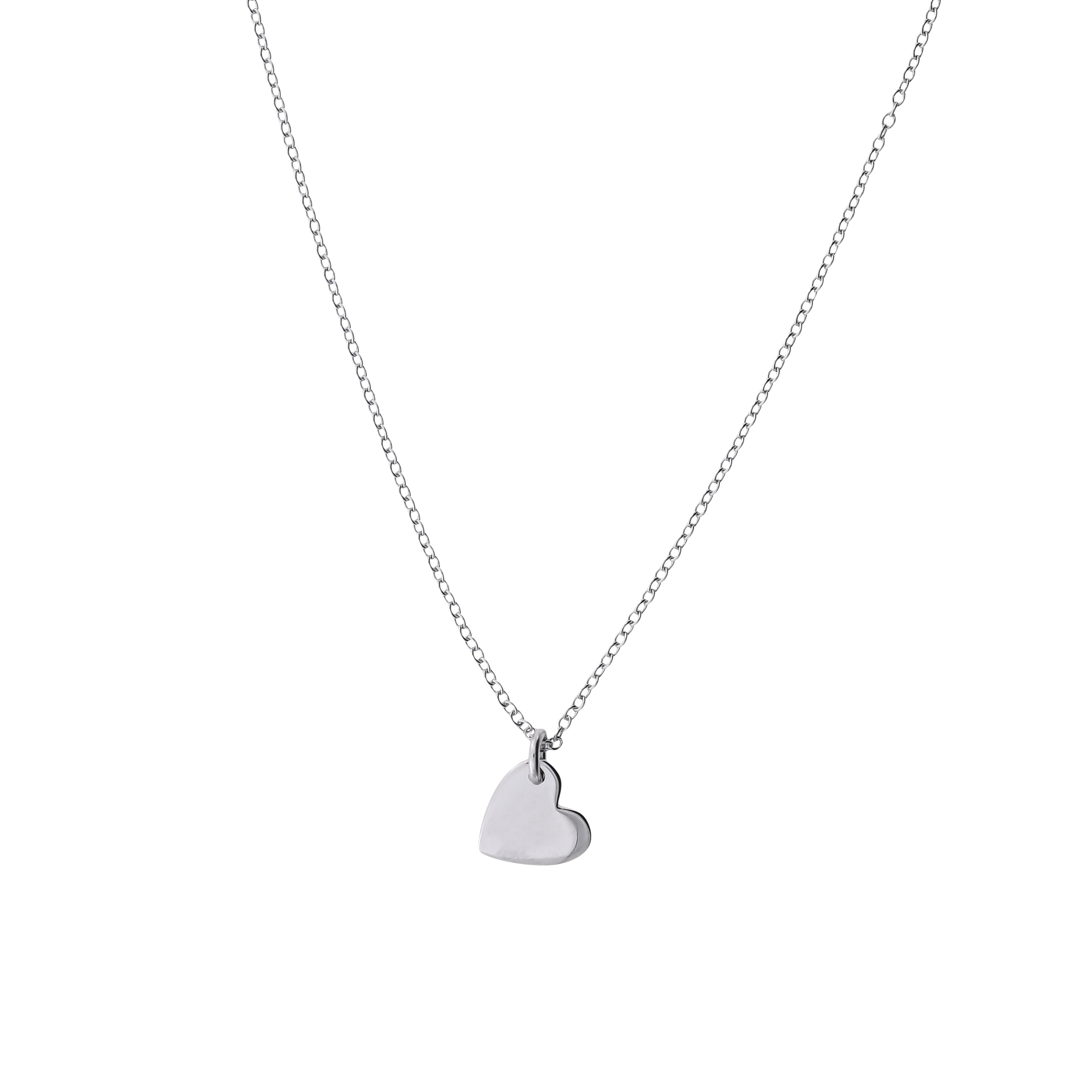 Sterling Silver Heart Love Token Necklace