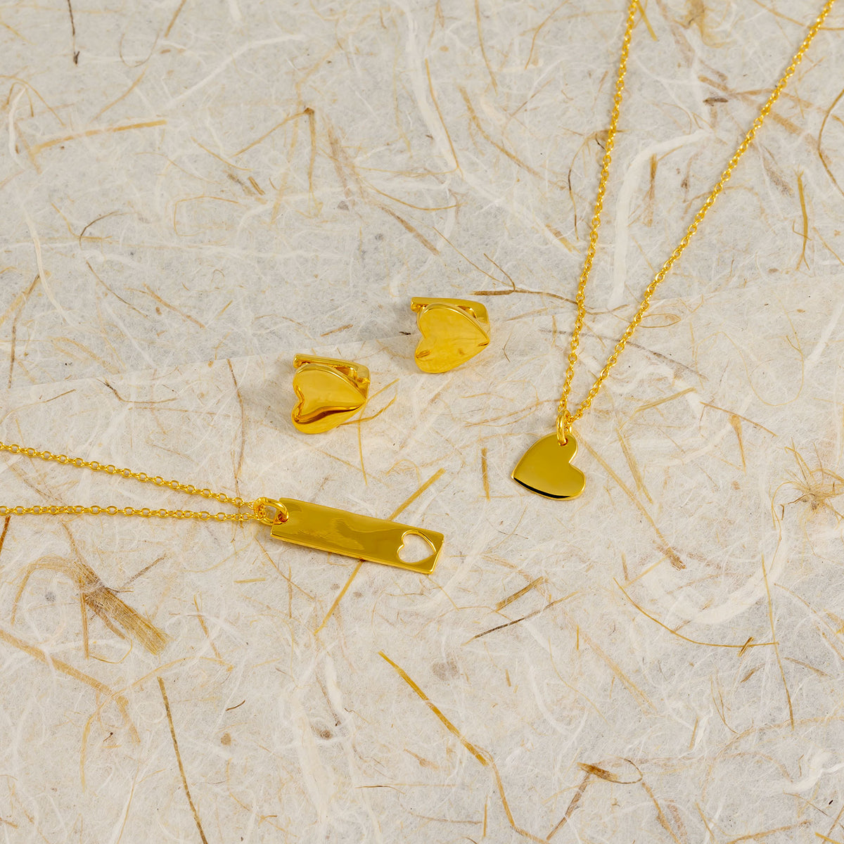 Gold Vermeil Heart Earrings