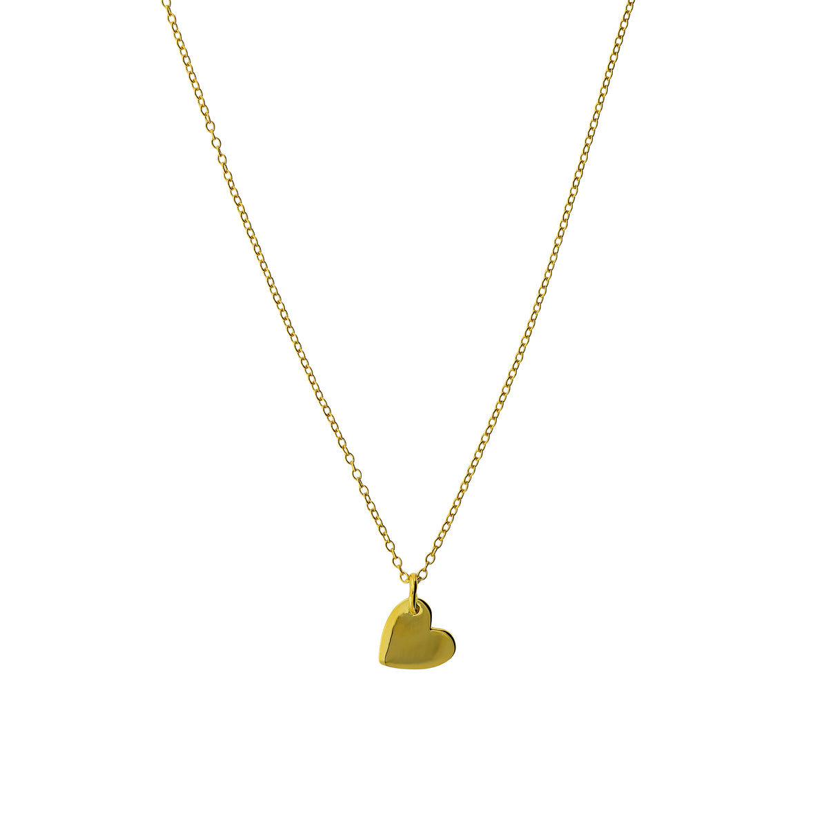Gold Vermeil Heart Love Token Necklace