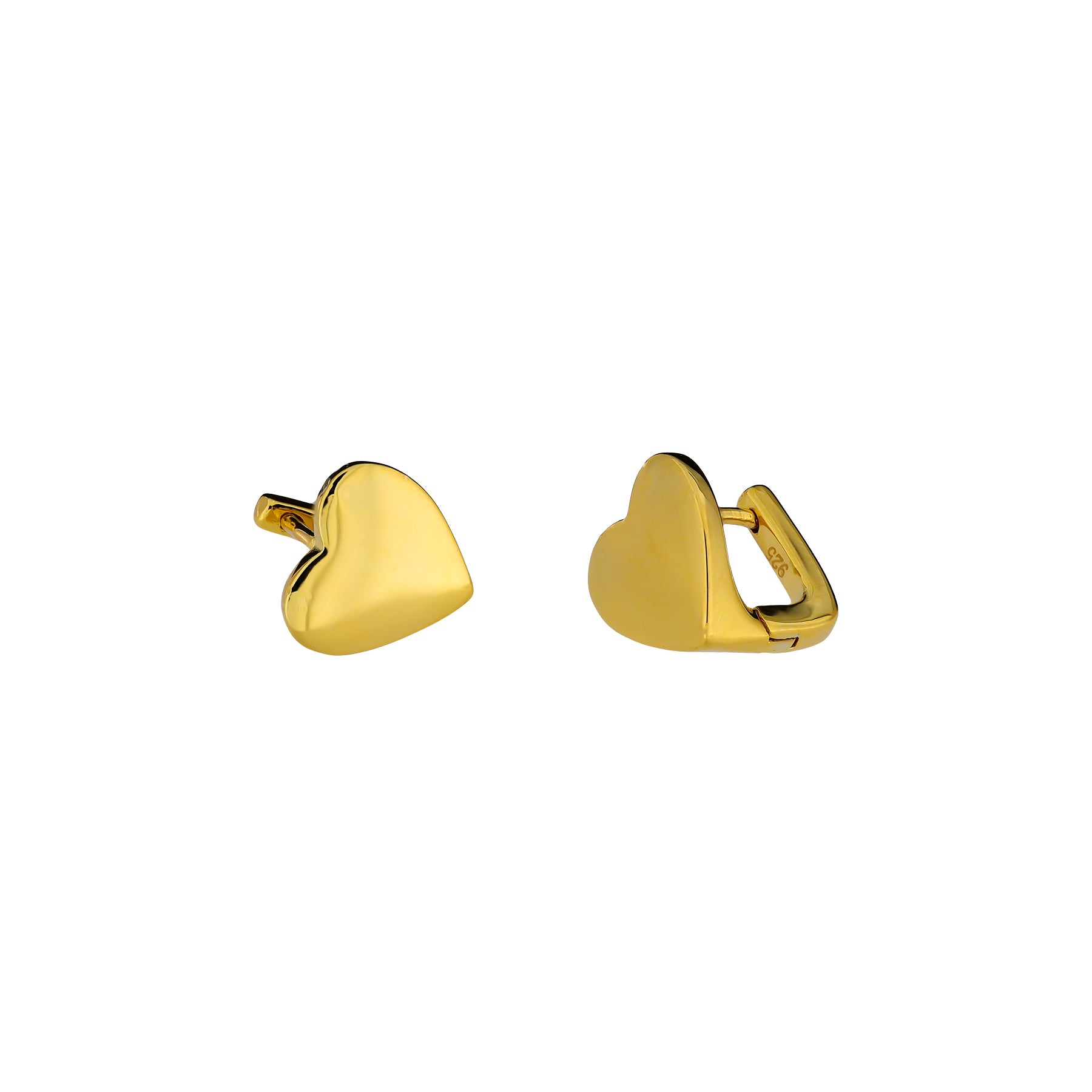 Gold Vermeil Heart Earrings