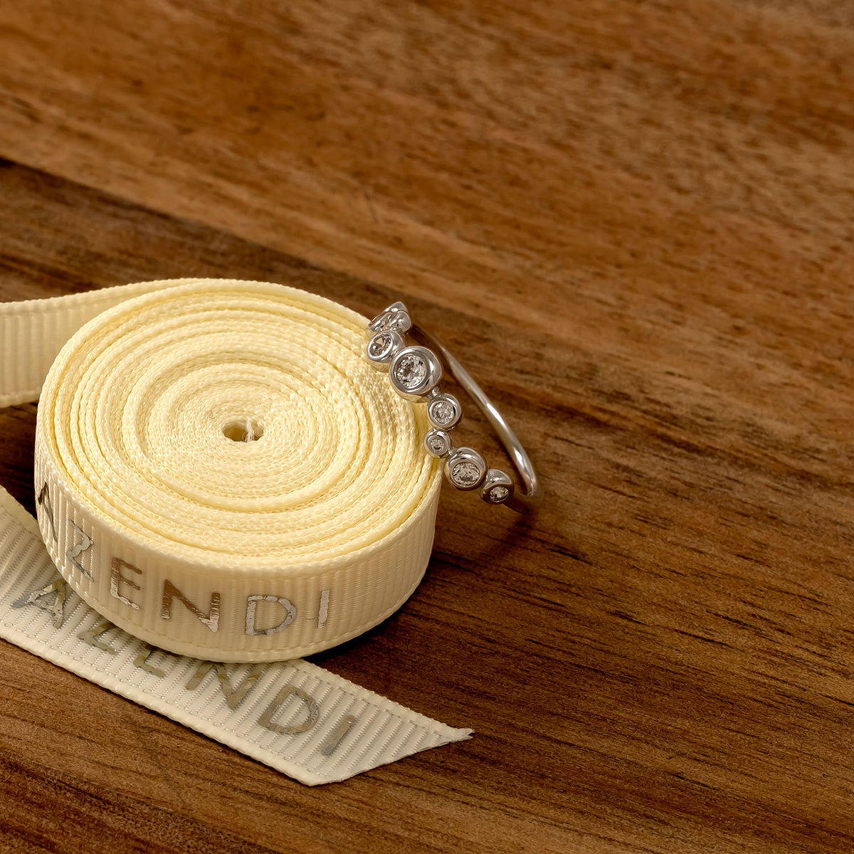 Silver & Cubic Zirconia Bubbles Cluster Ring