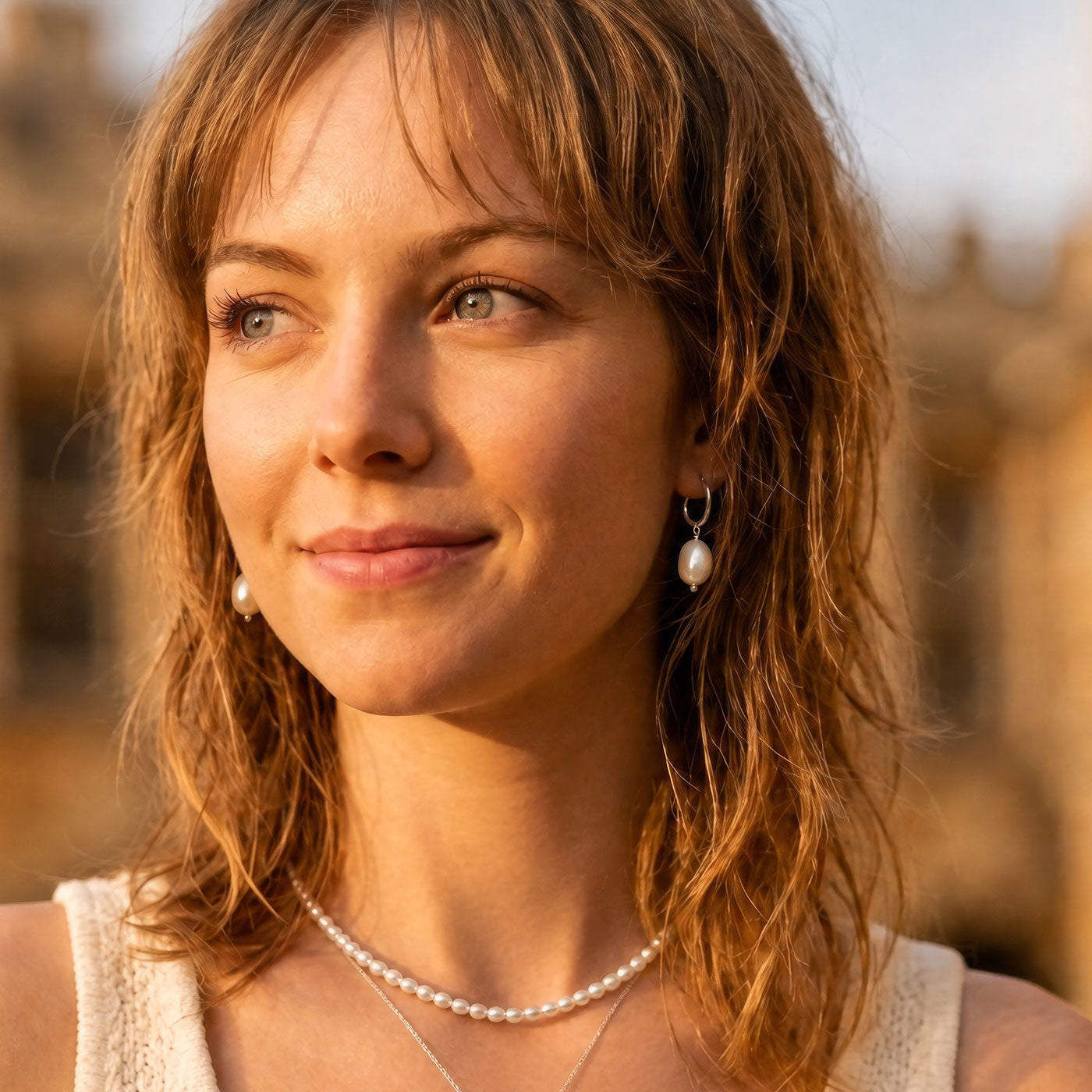 Sterling Silver Freshwater Seed Pearls Necklace