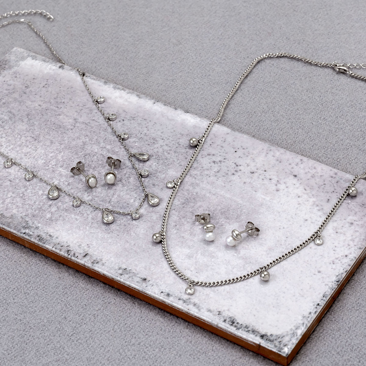 Sterling Silver Baroque Freshwater Pearl Stud Earrings