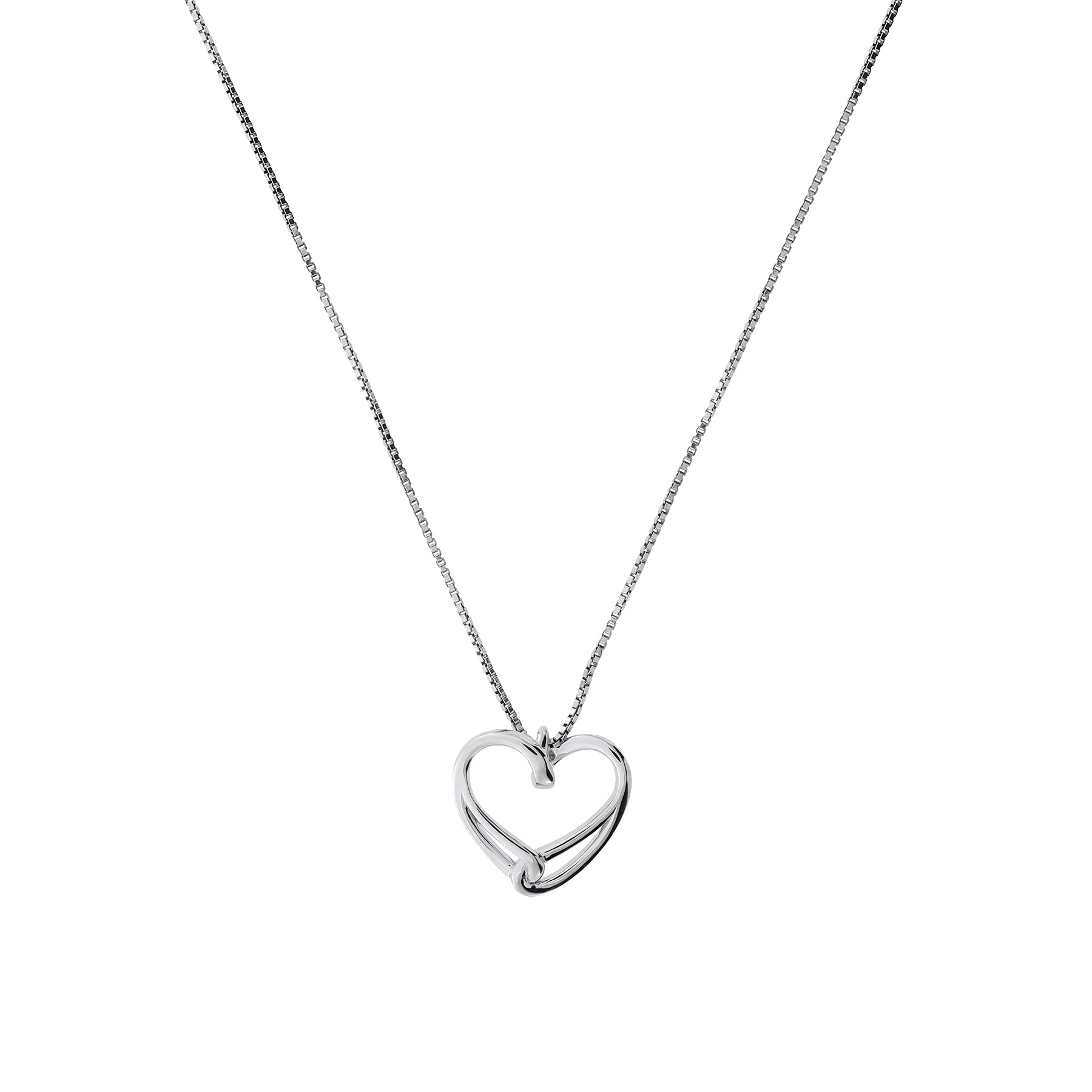 Silver Intertwined Heart Pendant