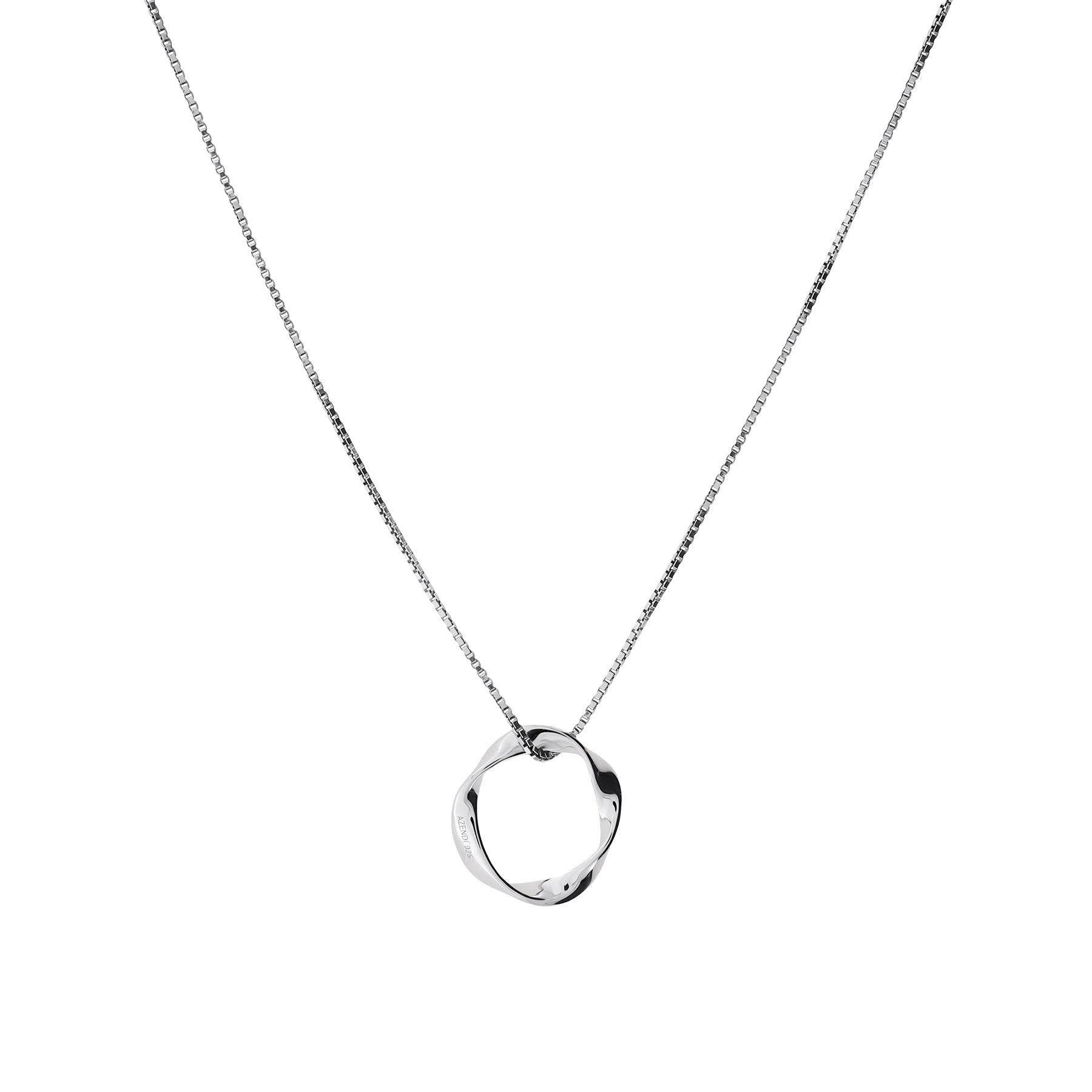 Silver Twisting Circle Pendant