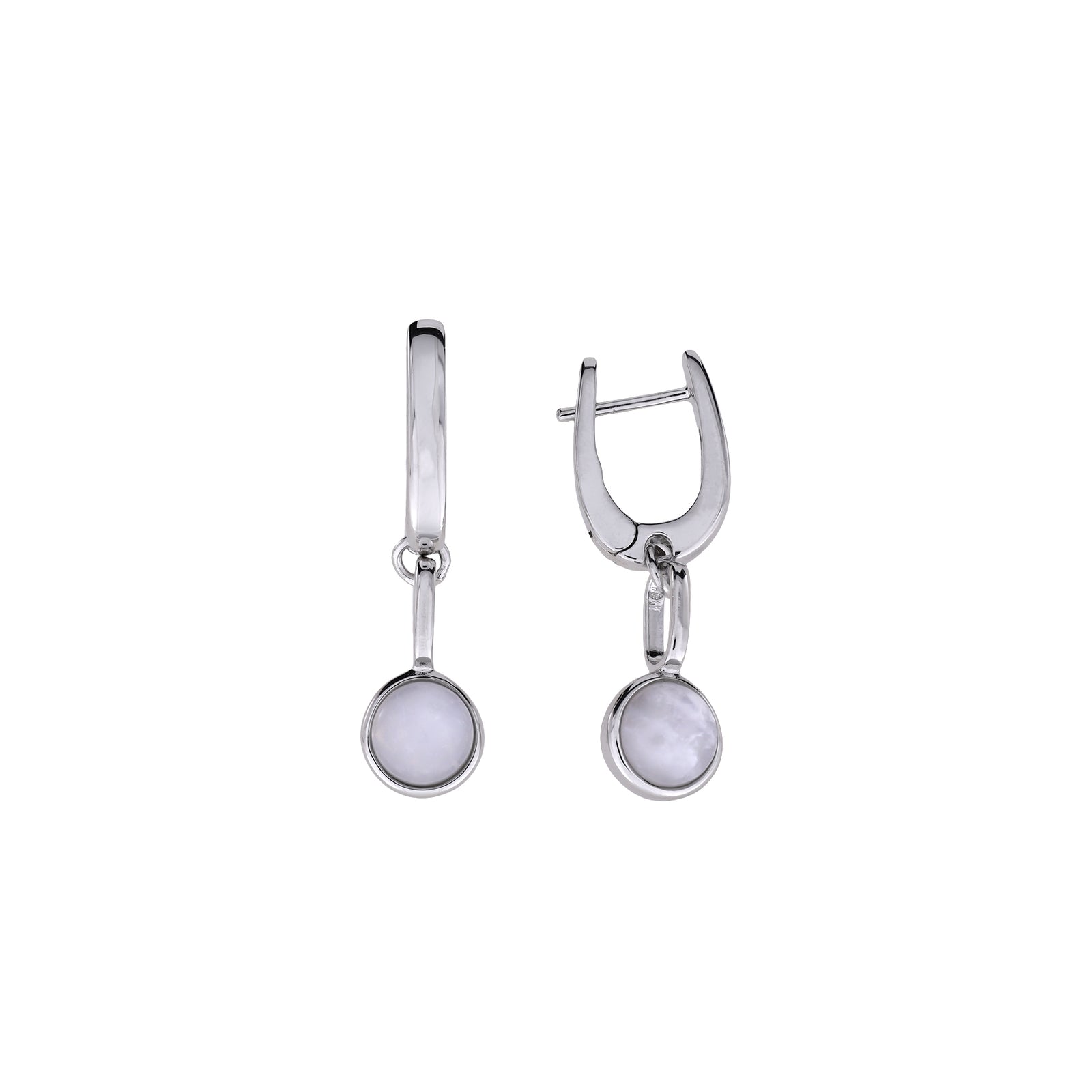 Sterling Silver and Moonstone Drop Earrings
