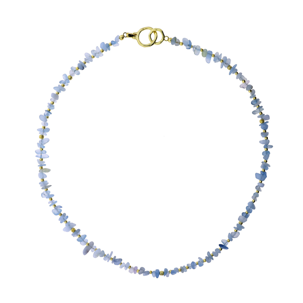 Gold Vermeil &amp; Aquamarine Necklace