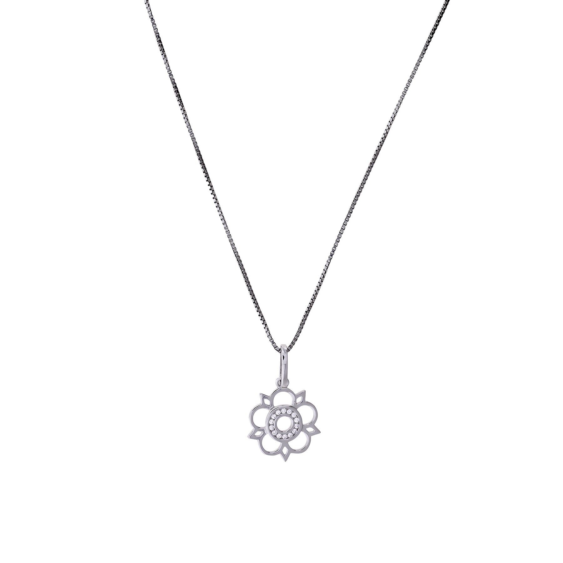 Sterling Silver Cut-Out Yorkshire Rose Mini Pendant