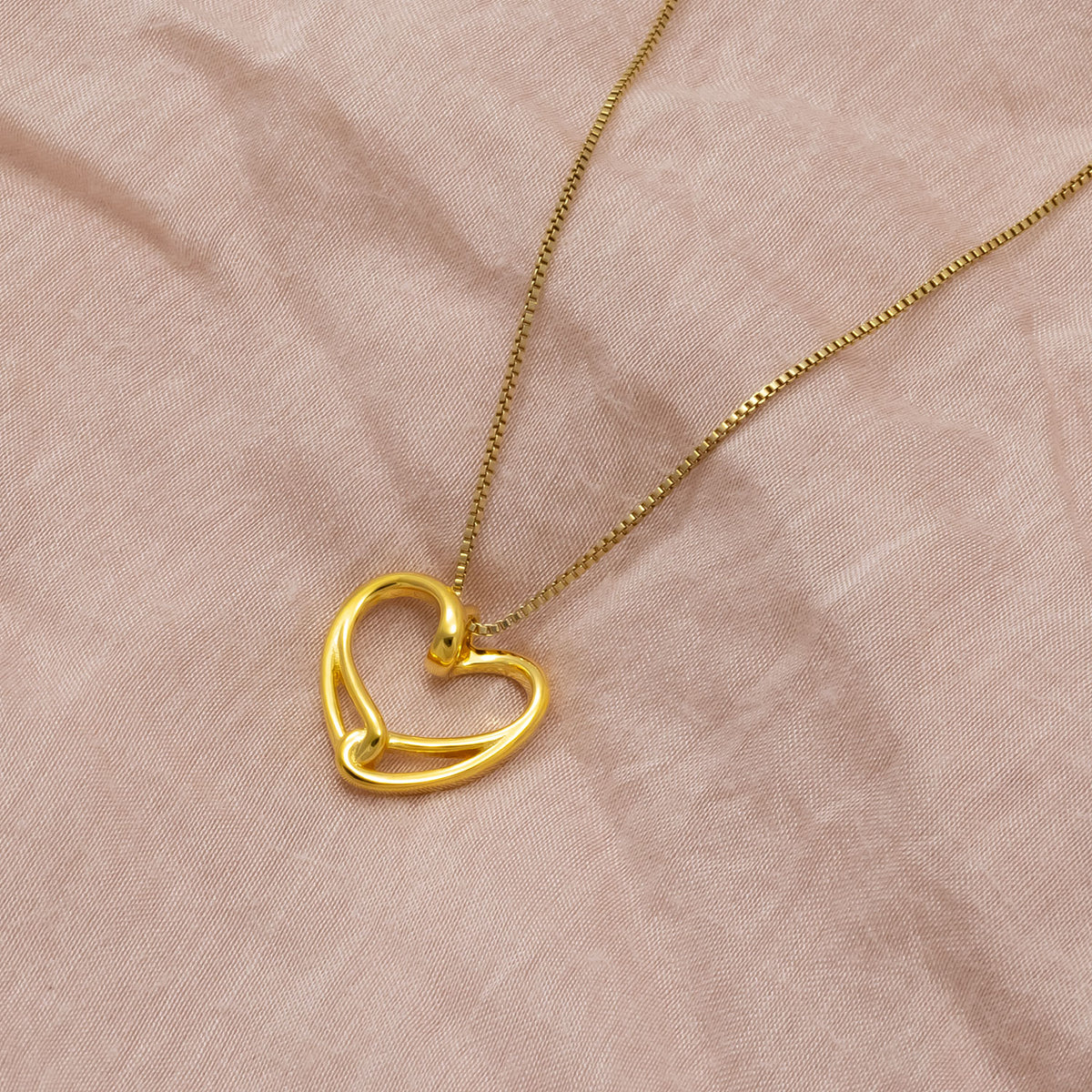 Gold Vermeil Intertwined Heart Pendant