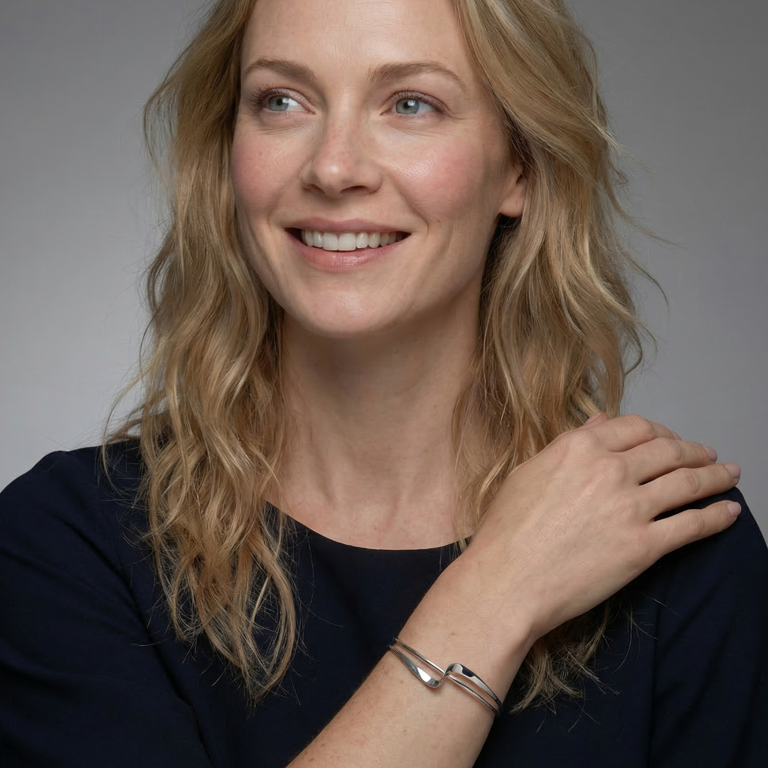 Silver Twist Cuff Bangle