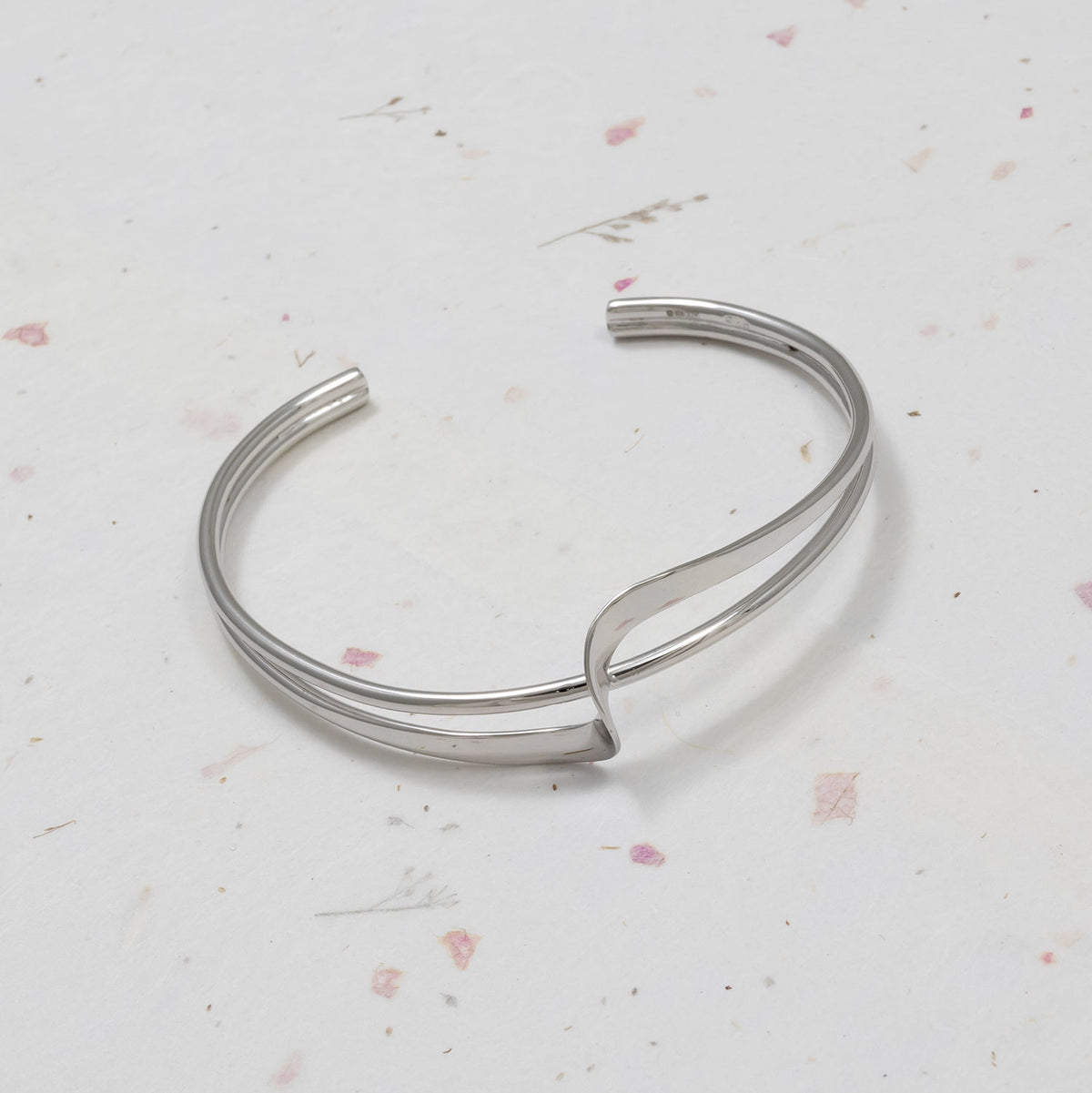 Silver Twist Cuff Bangle
