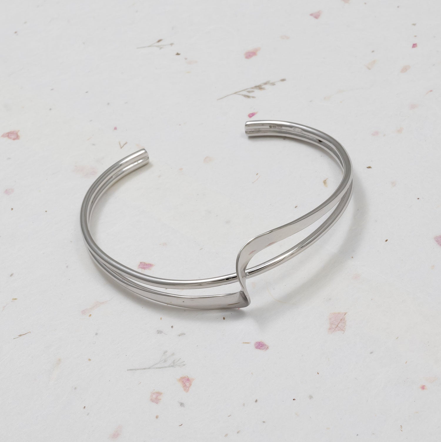 Silver Twist Cuff Bangle