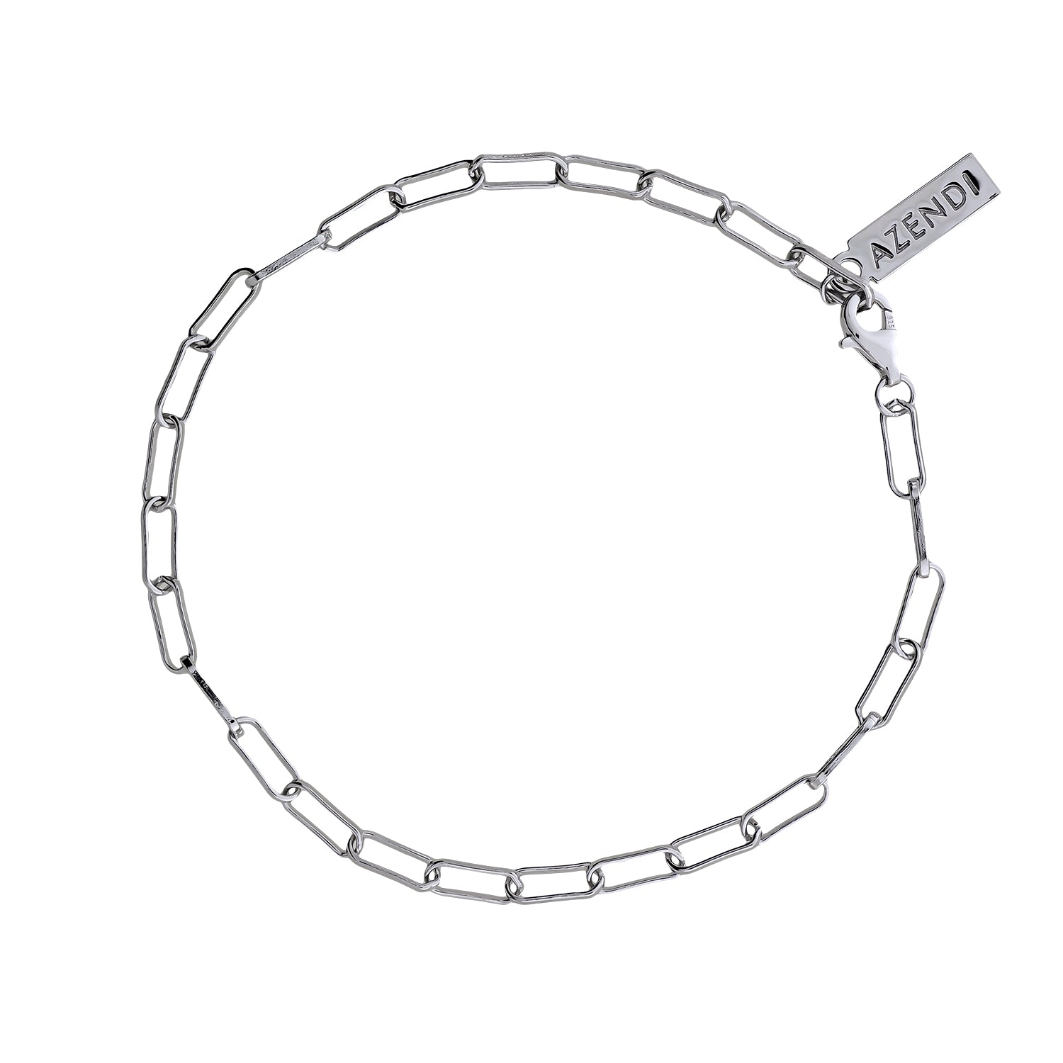 Sterling Silver Long Link Paperclip Chain Bracelet