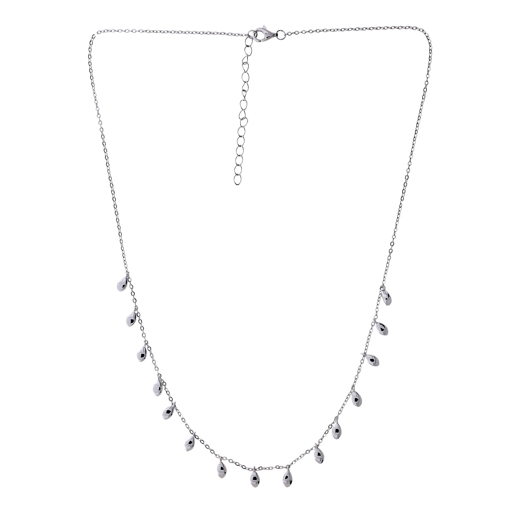 Cloudburst Dangling Raindrops Necklace