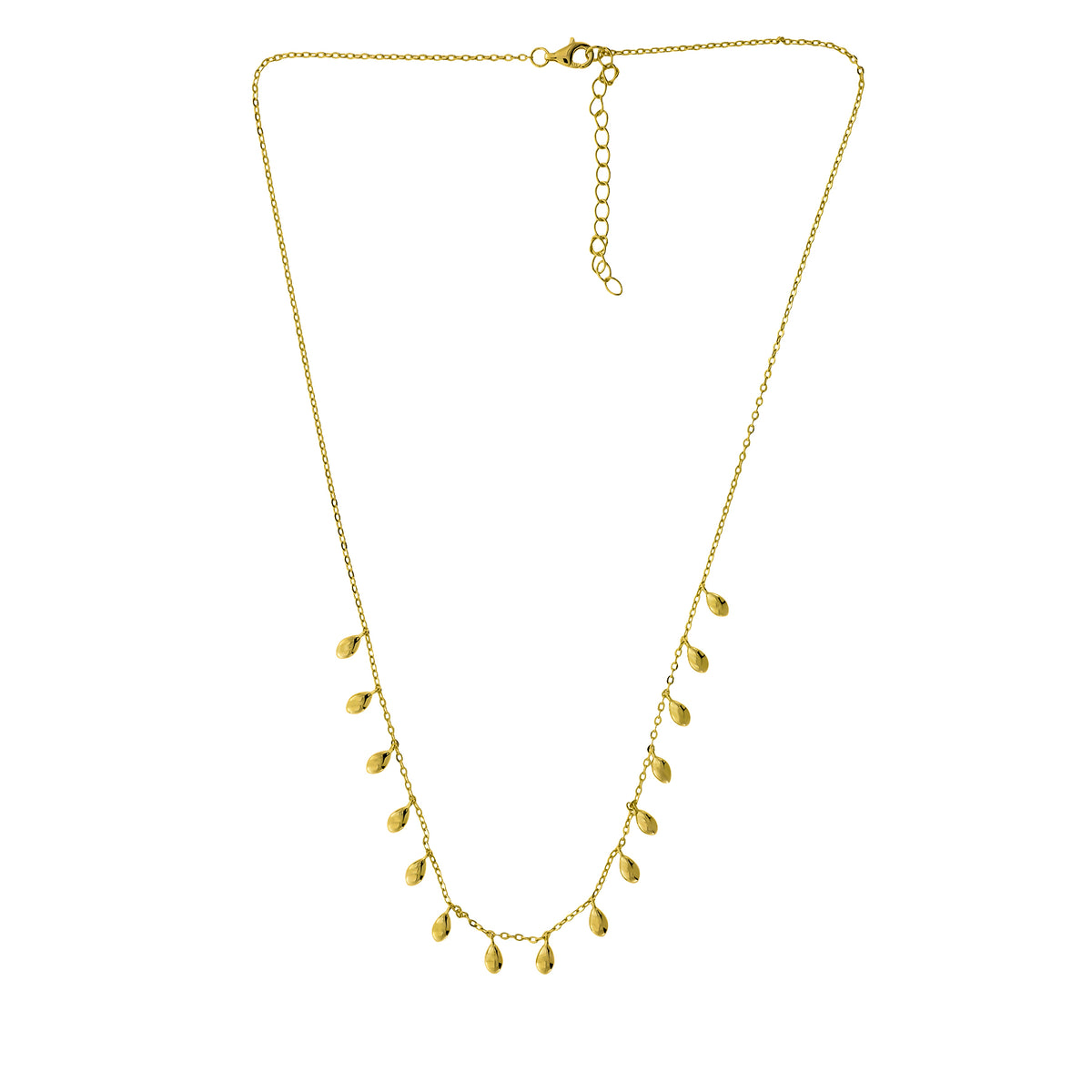 Cloudburst Dangling Raindrops Necklace