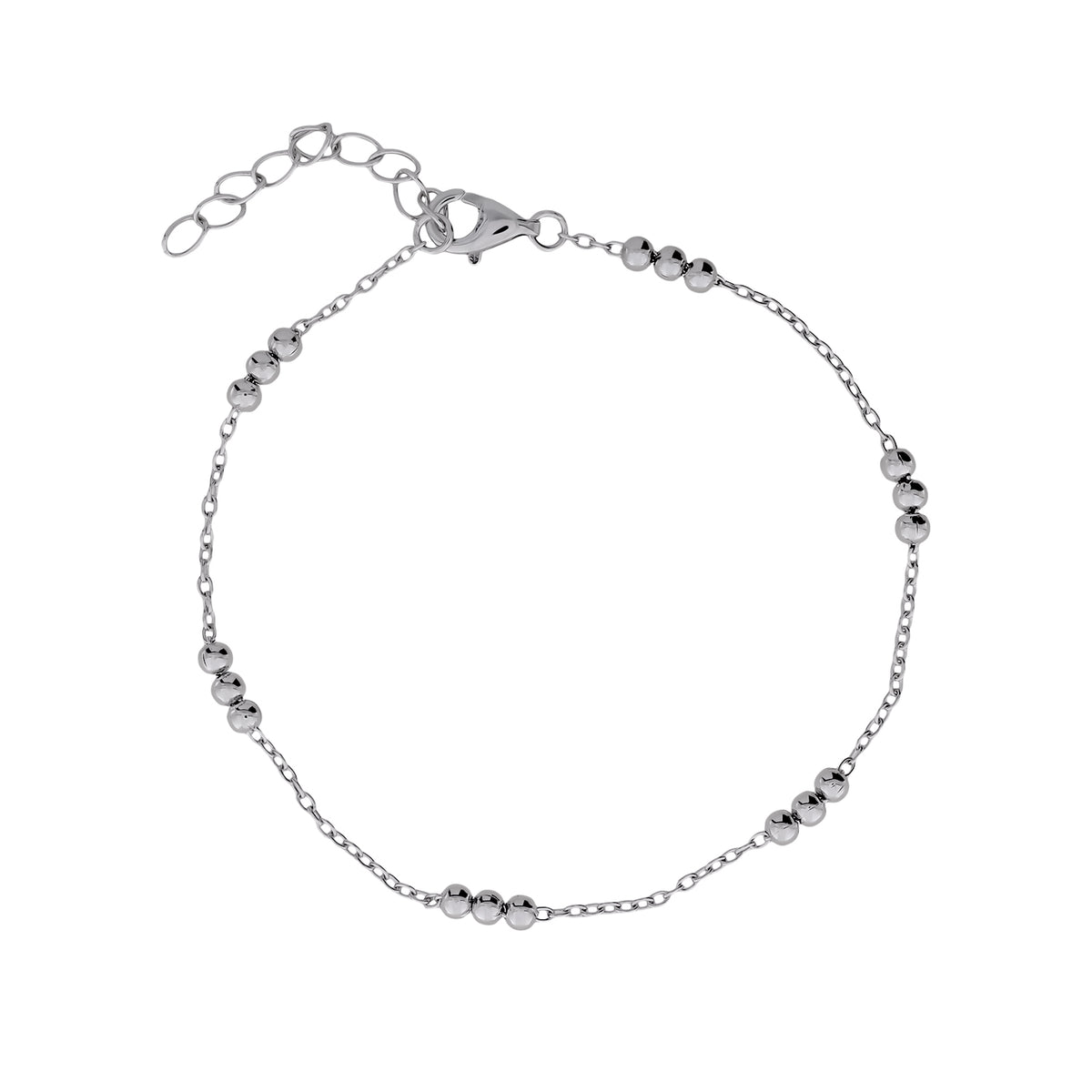 Triple Bead Chain Bracelet - Sterling Silver
