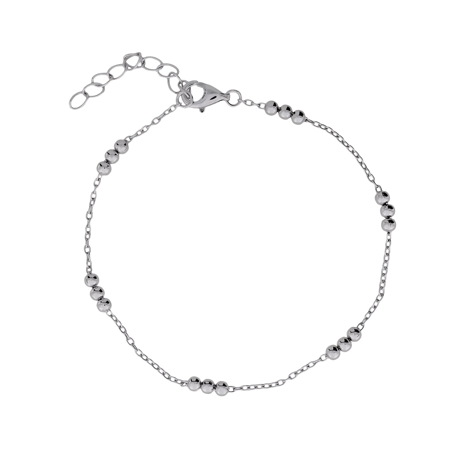Triple Bead Chain Bracelet - Sterling Silver