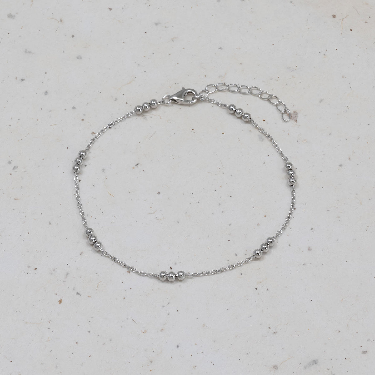 Triple Bead Chain Bracelet - Sterling Silver