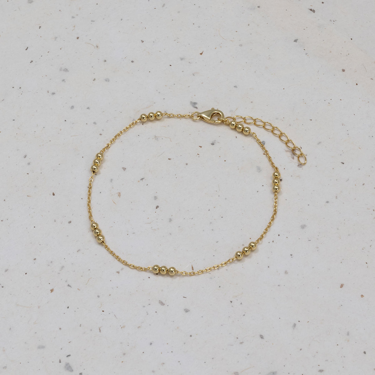 Triple Bead Chain Bracelet - Gold Vermeil
