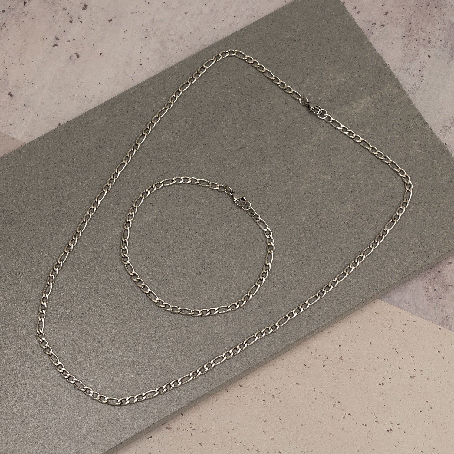 Men's Steel Slim Figaro Neck Chain