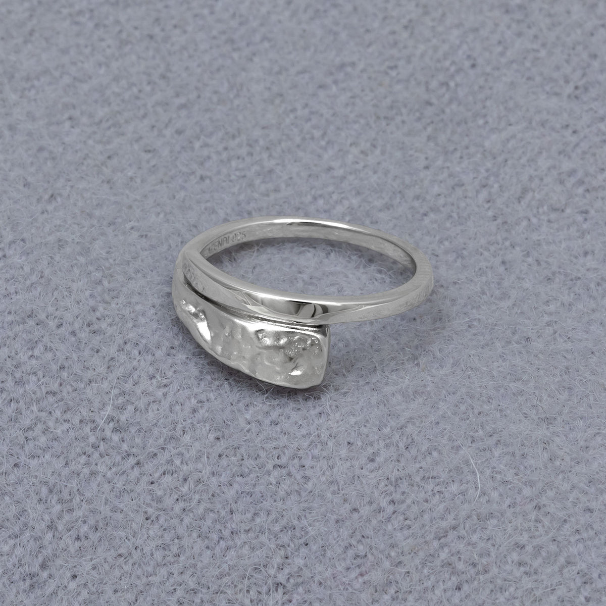 Malham Cove Polished & Textured Ring