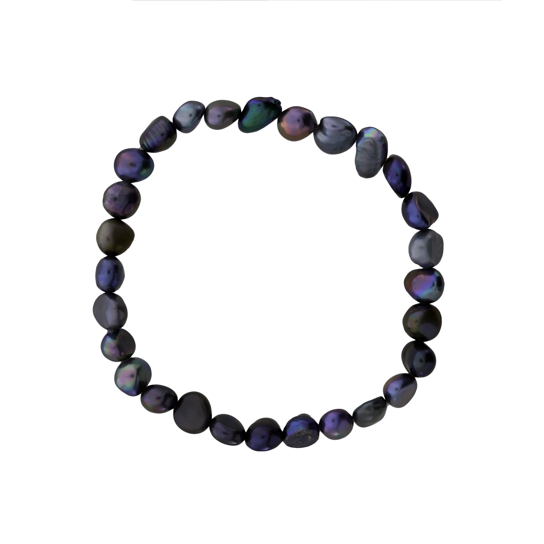 Peacock Freshwater Pearls Stretch Bracelet