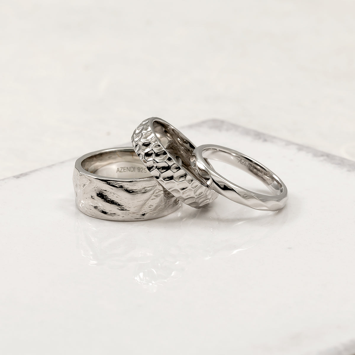 Sterling Silver Honeycomb Elements Ring