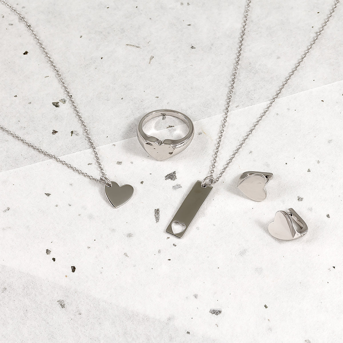 Sterling Silver Heart Love Token Necklace