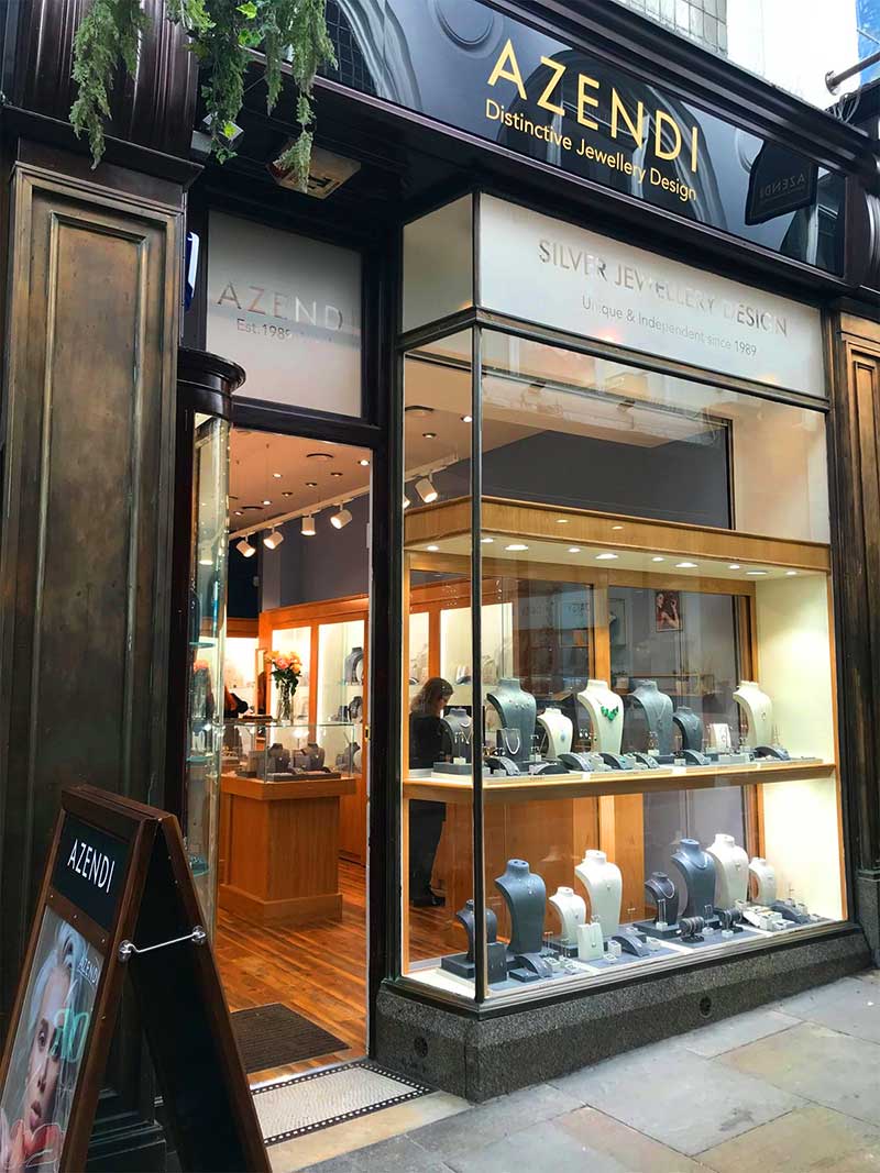 Azendi Leeds store in Thornton's Arcade 