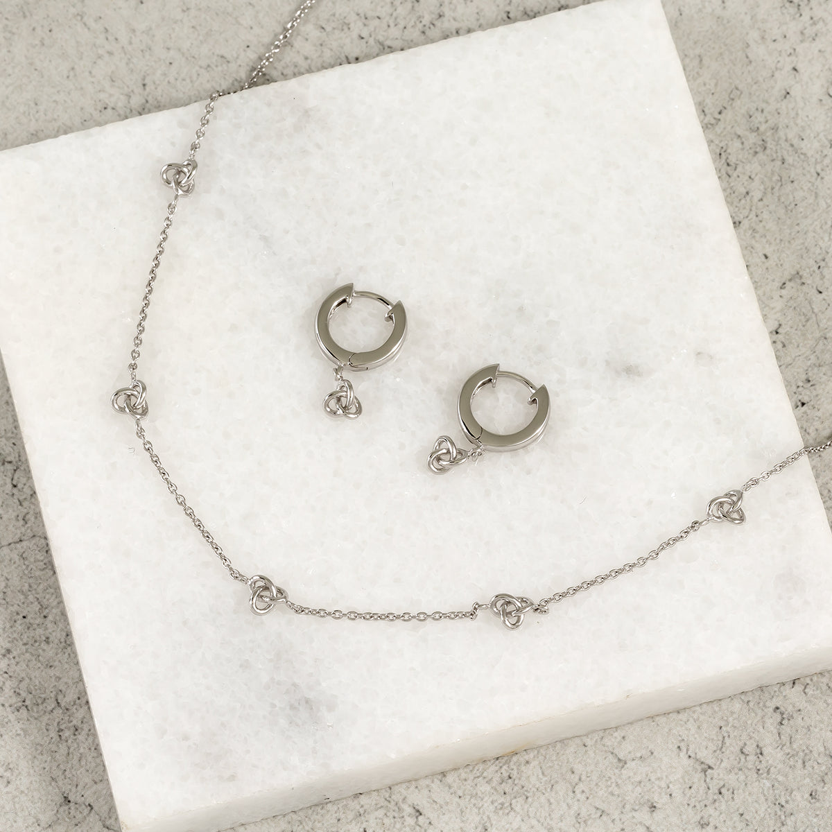 Delicate Knots Hinged Hoops