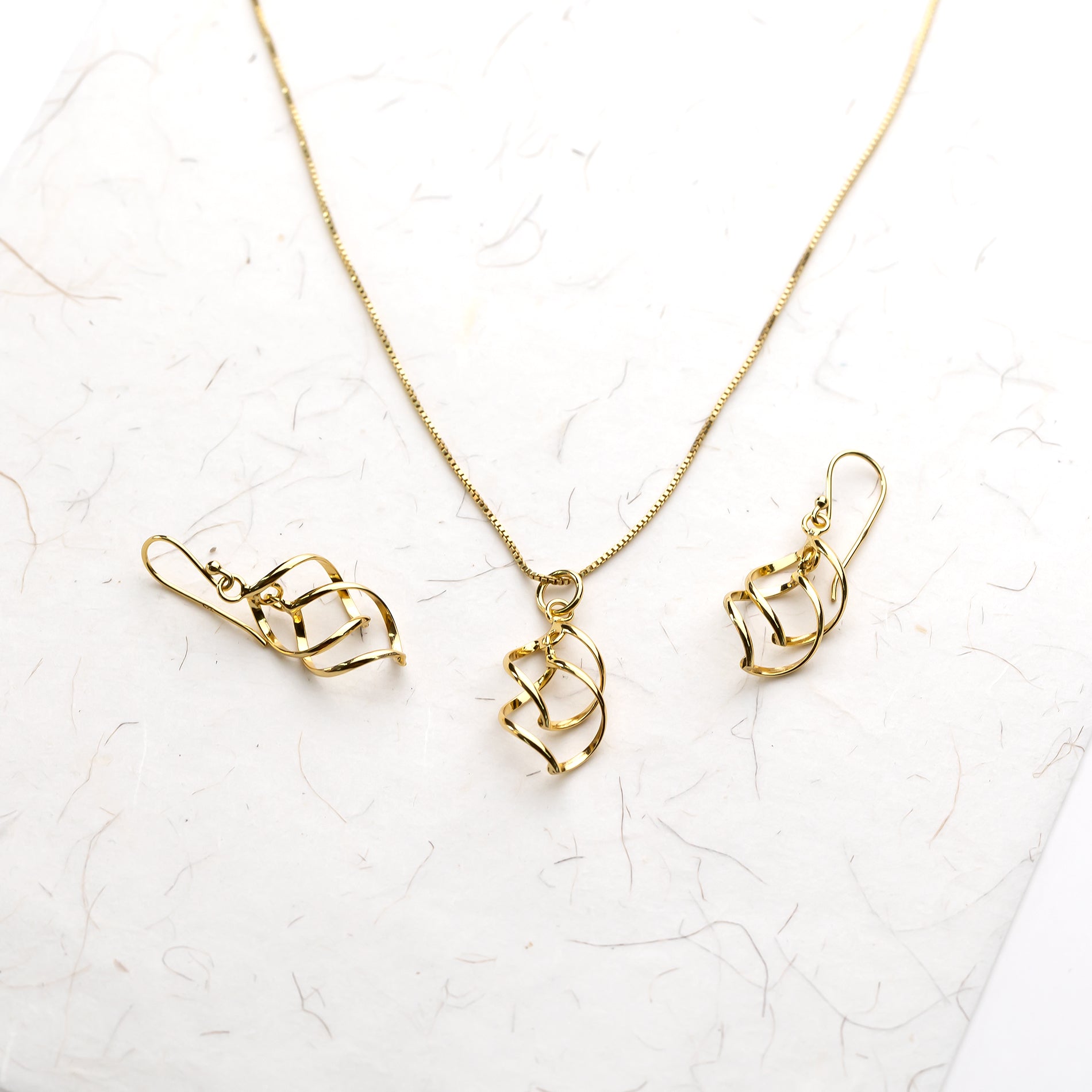 Spiral Waves Drop Earrings